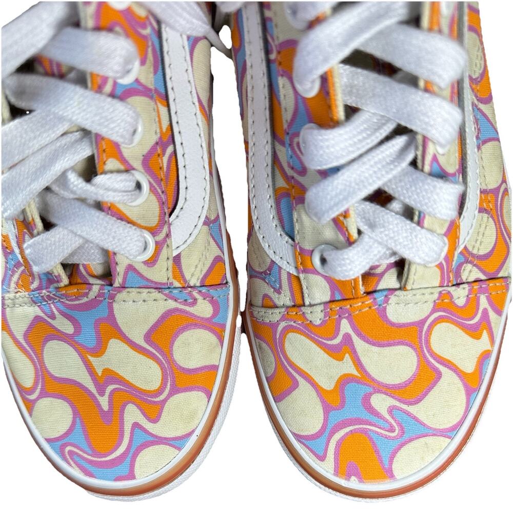 Vans Old Skool Stacked UV Activated Peace Sign Platform Sneakers Women's SZ 7 - Picture 9 of 11